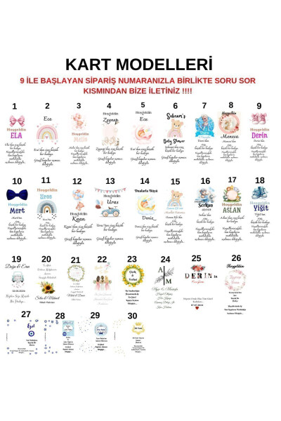 Romashkali kalit kalitli rangli karta bilan chaqaloq tug'ilgan kuni Babyshower sovg'alari 10 dona - 26