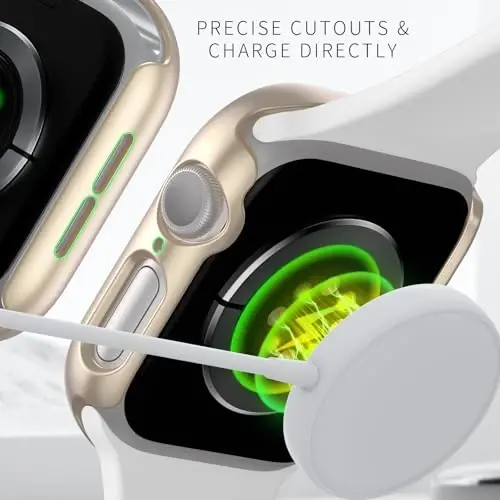 Rontion 6 Pack Qattiq PC G'ilofi Apple Watch Series 11/10 42mm bilan mos keladi, Temperlangan Shisha Ekran Himoyachisi, Ultra Y thin Tirnalishga chidamli Himoya Bumper Qopqog'i iWatch 11/10 42mm Aksessuarlari uchun - 5