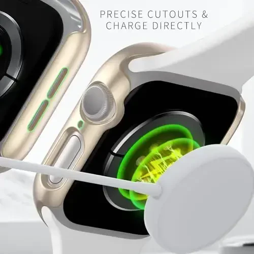 Rontion 6 Pack Qattiq PC G'ilofi Apple Watch Series 11/10 46mm bilan mos keladi, Temperli Shisha Ekran Himoyachisi bilan, Ultra Yupqa Chizishga chidamli Himoya Bamperi iWatch 11/10 46mm Aksessuarlari uchun - 5