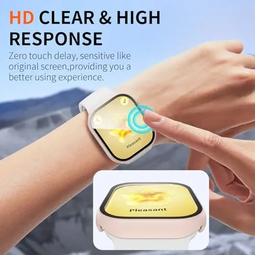 Rontion 6 Pack Hard PC Case Compatible with Apple Watch Series 11/10 46mm with Tempered Glass Screen Protector, Ultra-Thin Scratch Resistant Protective Bumper Cover for iWatch 11/10 46mm Accessories - 4