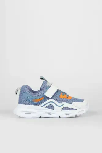 Rony Model Light-Up Boys' Baby and Kids Denim Phylon Sports Shoes - 1