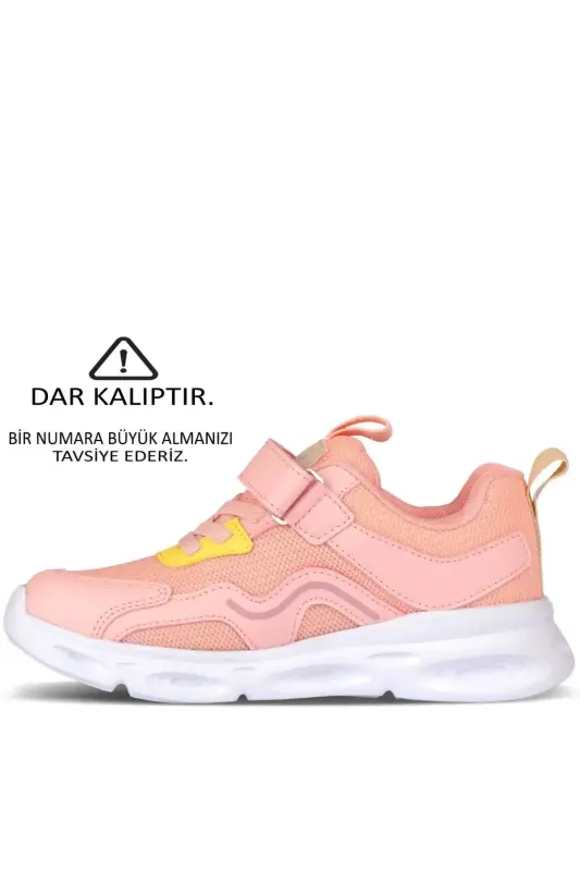Rony Sneaker Light Sole Orthopedic Baby Girl and Kids Sneaker Powder Pink-Powder Pink - 2