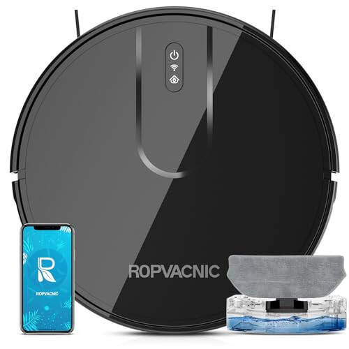 ROPVACNIC Robot Vacuum Cleaner, 4000Pa Suction, Personalized Cleaning Adjustments, Self-Charging Robotic Vacuum Cleaner, Advanced Obstacle Avoidance, Black - 1