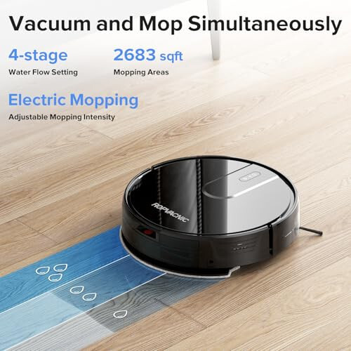 ROPVACNIC Robot Vacuum Cleaner, 4000Pa Suction, Personalized Cleaning Adjustments, Self-Charging Robotic Vacuum Cleaner, Advanced Obstacle Avoidance, Black - 7