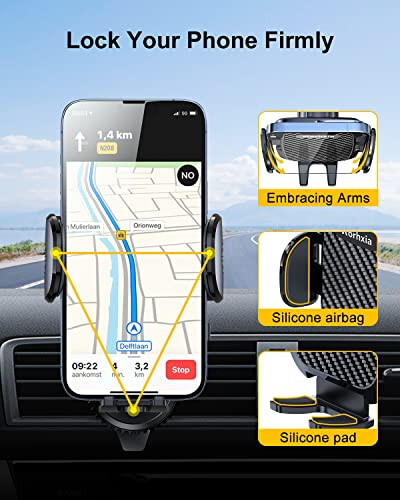 Rorhxia Car Vent Phone Mount, [Never Blocking Vent, Enjoy The Comfort of The A/C] Hands-Free Universal Extension Clip Air Phone Holder Car Fit for All Phones iPhone Samsung More - 12