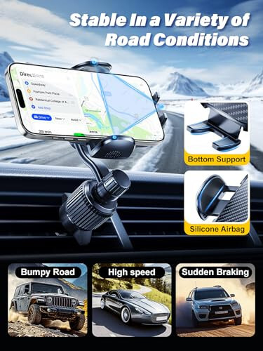 Rorhxia Car Vent Phone Mount, [Never Blocking Vent, Enjoy The Comfort of The A/C] Hands-Free Universal Extension Clip Air Phone Holder Car Fit for All Phones iPhone Samsung More - 4
