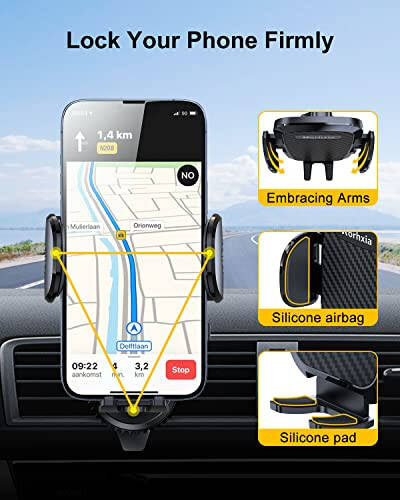Rorhxia Araba Havalandırma Telefon Tutucu, [Havalandırmayı Engellemez, Klimanın Konforunun Tadını Çıkarın] Eller Serbest Evrensel Uzatma Klipsli Hava Telefon Tutucu Araç Tüm Telefonlar iPhone Samsung Daha Fazlası İçin Uygun - 8