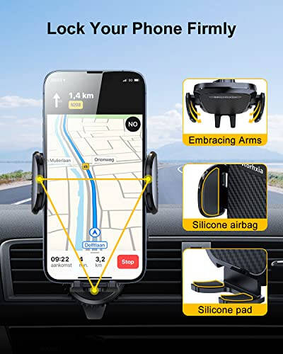Rorhxia Car Vent Phone Mount, [Never Blocking Vent, Enjoy The Comfort of The A/C] Hands-Free Universal Extension Clip Air Phone Holder Car Fit for All Phones iPhone Samsung More - 8