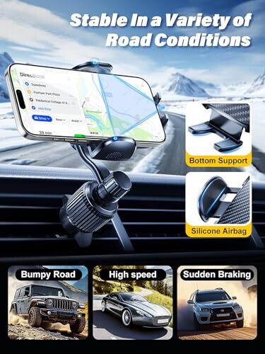 Rorhxia Car Vent Phone Mount, [Never Blocking Vent, Enjoy The Comfort of The A/C] Hands-Free Universal Extension Clip Air Phone Holder Car Fit for All Phones iPhone Samsung More - 4