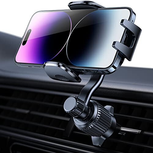 Rorhxia Car Vent Phone Mount, [Never Blocking Vent, Enjoy The Comfort of The A/C] Hands-Free Universal Extension Clip Air Phone Holder Car Fit for All Phones iPhone Samsung More 