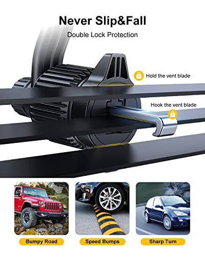 Rorhxia Car Vent Phone Mount, [Never Blocking Vent, Enjoy The Comfort of The A/C] Hands-Free Universal Extension Clip Air Phone Holder Car Fit for All Phones iPhone Samsung More - 11