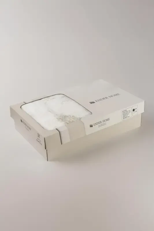 Rosa Bridal Robe Set 5 Pieces Lace Dowry Set-Cream - 8