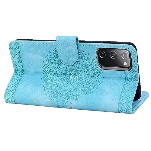 Rosbtib Flip Case for Samsung Galaxy S20 6.2 Inch Cover, Vintage Premium PU Charm PU Charm Phone Case with Mandala Embossed Design Cover for Galaxy S20 6.2
