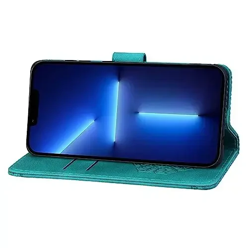 Rosbtib iPhone 15 Plus 6.7 dyuymli g‘ilofi, Vintage Premium PU charm hamyon telefon g‘ilofi, iPhone 15 Plus 6.7