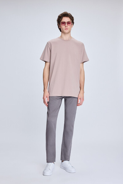 Rose Ash Regular Fit Crew Neck Cotton Knit - 2