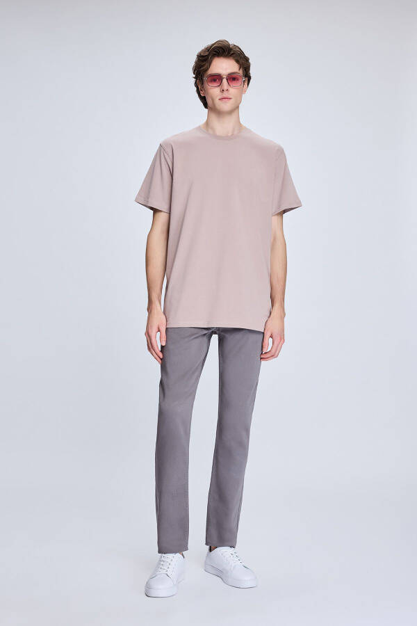 Rose Ash Regular Fit Crew Neck Cotton Knit - 2