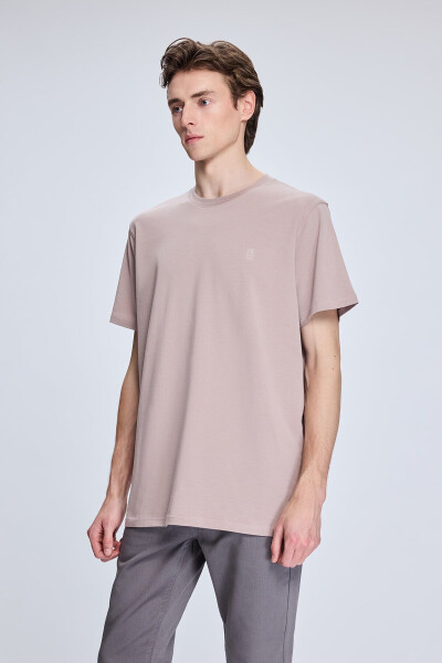 Rose Ash Regular Fit Crew Neck Cotton Knit - 3