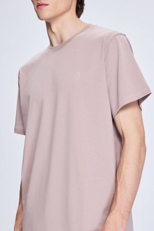 Rose Ash Regular Fit Crew Neck Cotton Knit - 4