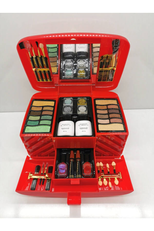 Rose Chest Model Large Size XXL Makeup Set - Dowry Makeup Set - 10