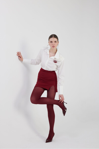 Rose Detail Poplin Madison Shirt White - HOLLY LOLLY (1)