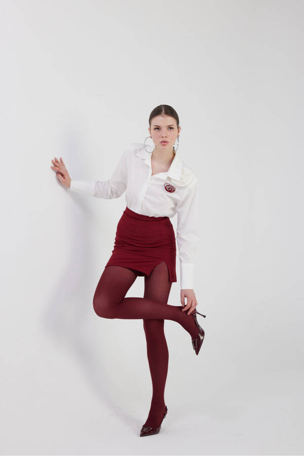 Rose Detail Poplin Madison Shirt White - 2