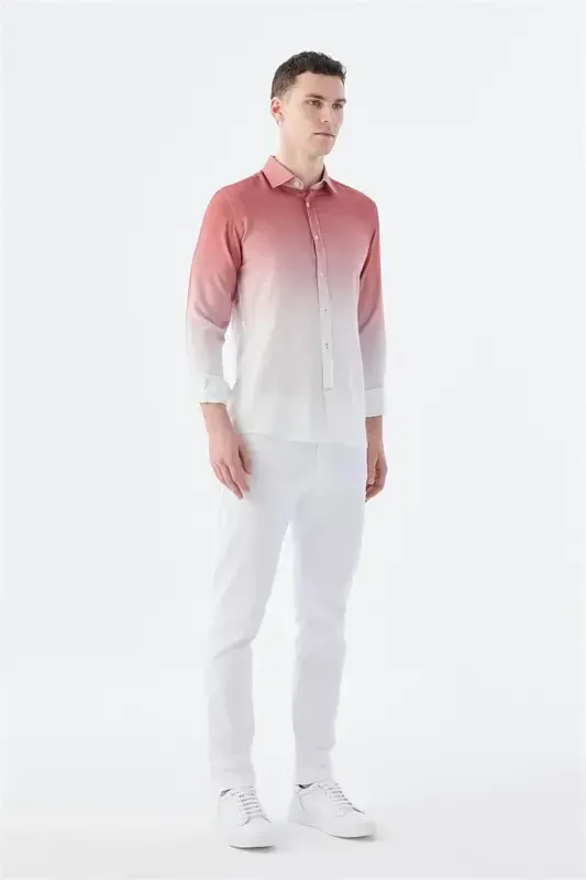 Rose Dust Comfort Fit Button-Down Easy-Iron Shirt - 3