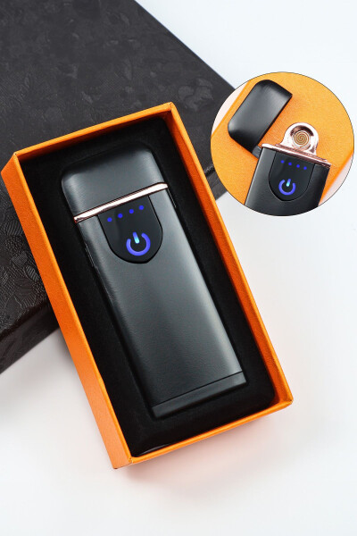 Rose Gold Detail USB Rechargeable Touch Electronic Lighter - 1