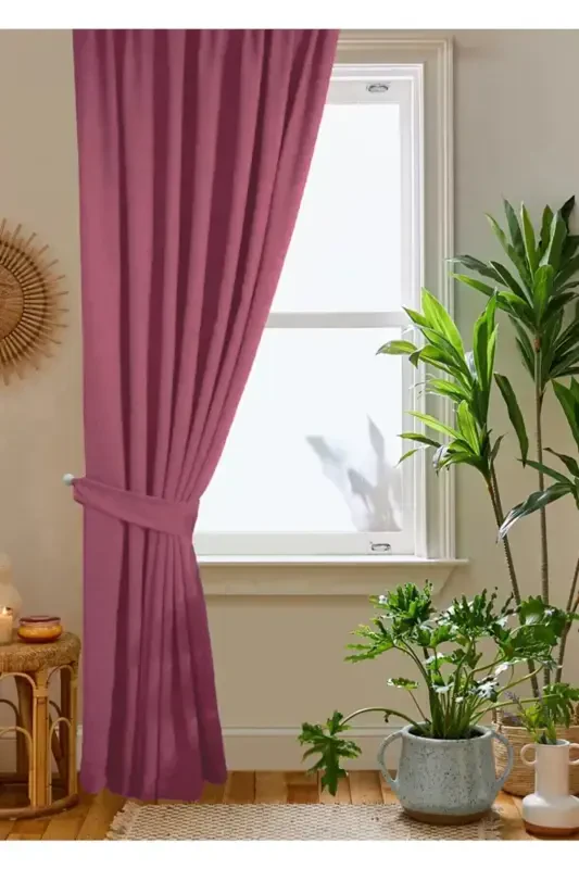 Rose Gold Honeycomb Velvet Textured Curtain Plain Stitched Extrafor Gathered 1st Class Quality-Rose Gold - 3