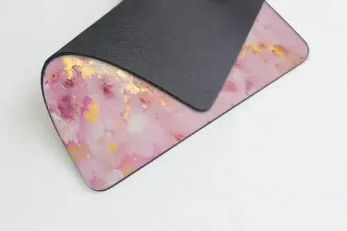 Rose Gold Marmar sichqoncha paneli Maxsus sichqoncha paneli Kompyuterlar uchun sirpanmaydigan kauchuk asosli sichqoncha panellari Noutbuk Ofis stol aksessuarlari Sichqoncha paneli - 3