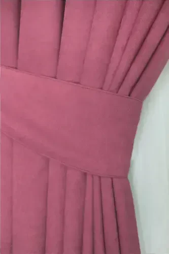Rose Gold Pleated Velvet Curtain High Quality Single Panel-Rose Gold - Modazone (1)