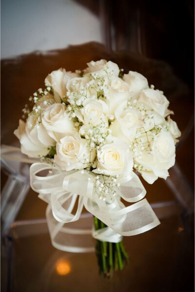 Rose Gypsophila Bridal Flower Bouquet - 3