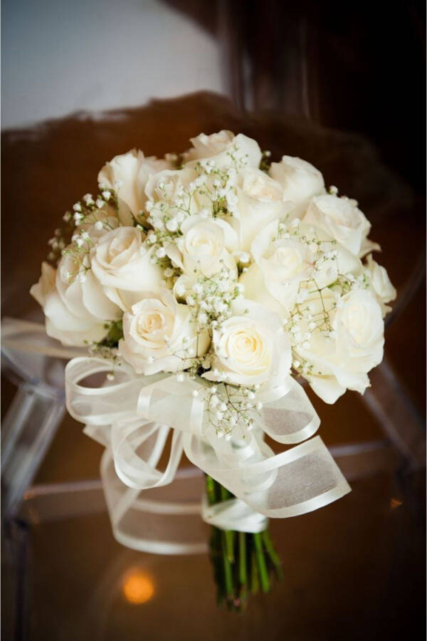 Rose Gypsophila Bridal Flower Bouquet - 2