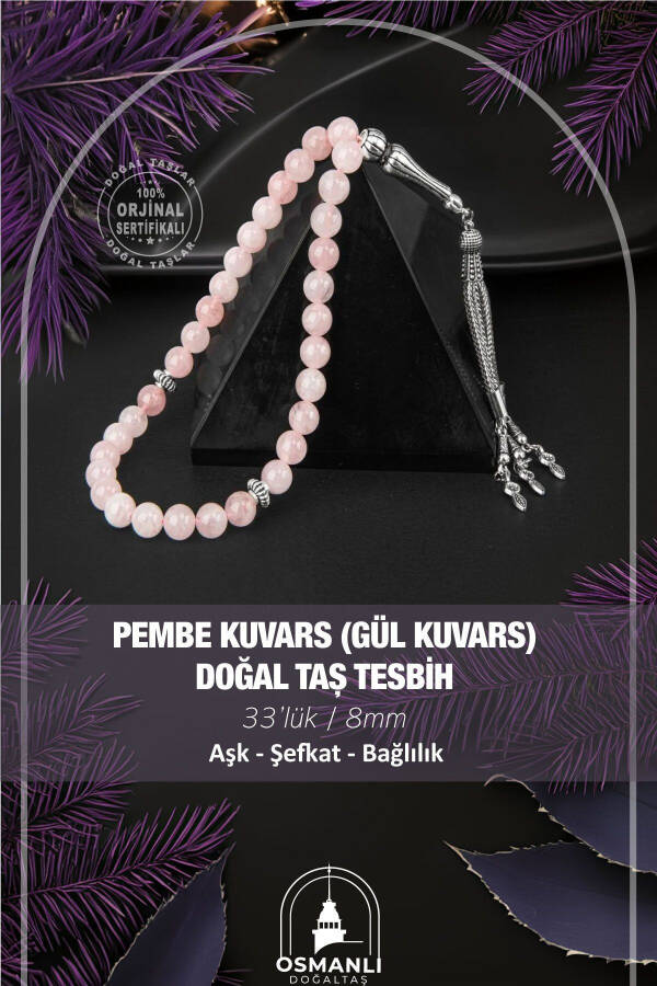 Rose Quartz Prayer Beads 33 - 8mm - 1