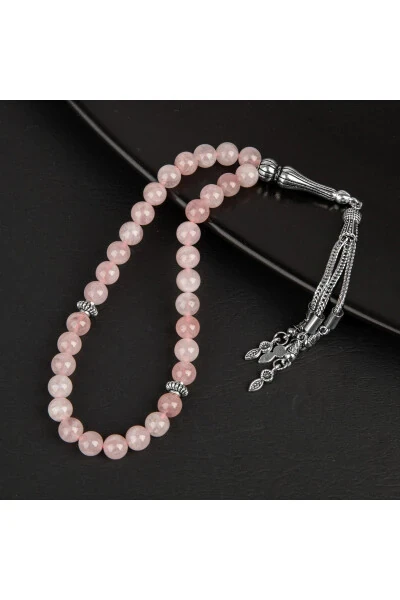 Rose Quartz Prayer Beads 33 - 8mm - OSMANLI DOĞAL TAŞ (1)