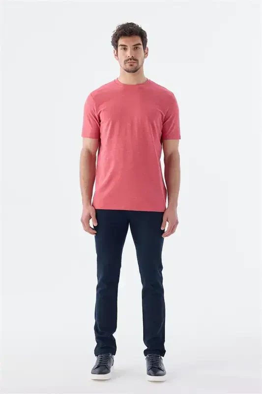 Rose Quartz Slim Fit Crew Neck T-Shirt - 2