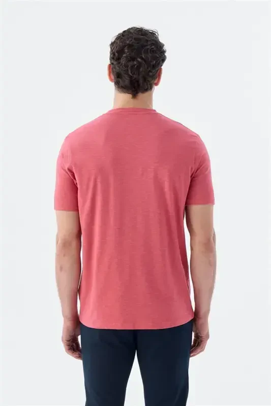Rose Quartz Slim Fit Crew Neck T-Shirt - 4