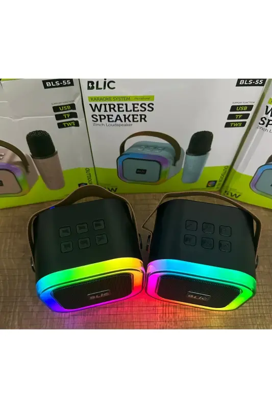Rose Teknoloji Bls-55 Karaoke Mikrofonlu Bluetooth Hoparlör-SİYAH - 2