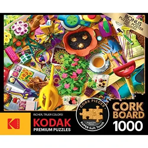 RoseArt - Kodak Premium Cork - Inside The Gardener's Shed - 1000 Piece Jigsaw Puzzle for Adults - 4