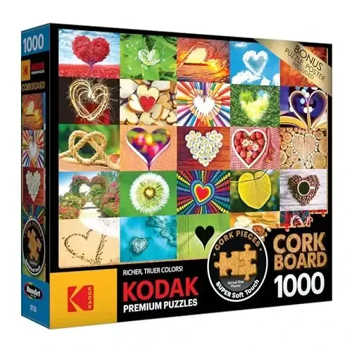 RoseArt - Kodak Premium Cork - Love is Everywhere - 1000 Piece Jigsaw Puzzle for Adults - 2
