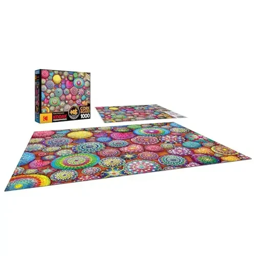 RoseArt - Kodak Premium Cork - Mandala Stones - 1000 Piece Jigsaw Puzzle for Adults - 3