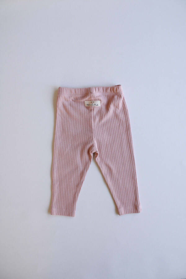 Rosebud Ribbed Baby Leggings - 6