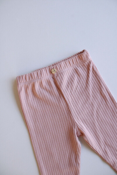 Rosebud Ribbed Baby Leggings - 7