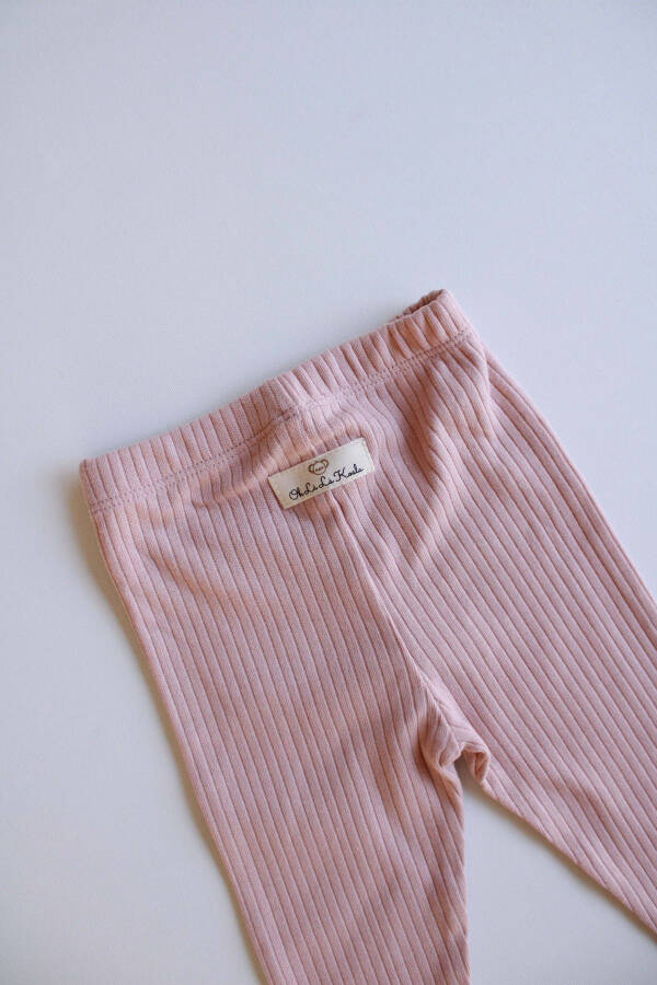 Rosebud Ribbed Baby Leggings - 8