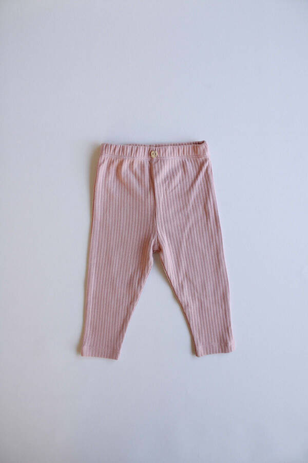 Rosebud Ribbed Baby Leggings - 1