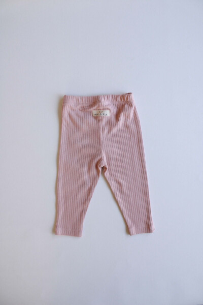 Rosebud Ribbed Baby Leggings - 2