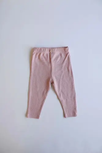 Rosebud Ribbed Baby Leggings - 6