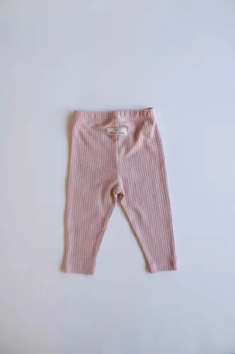 Rosebud Ribbed Baby Leggings - 7