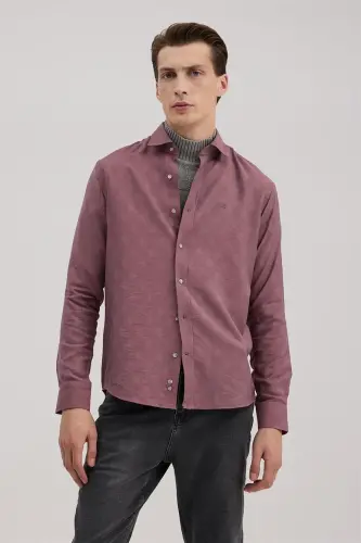 Rosewood Comfort Fit Patterned Viscose Blend Shirt - JAKAMEN (1)