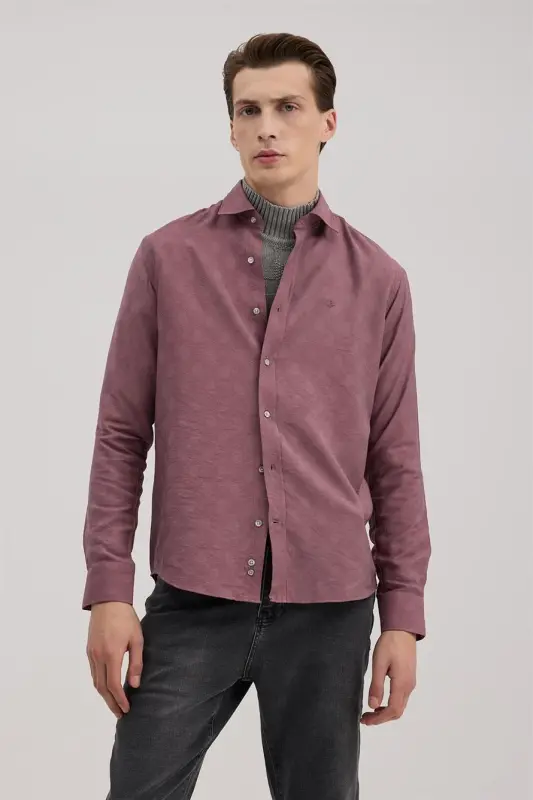 Rosewood Comfort Fit Patterned Viscose Blend Shirt - 2