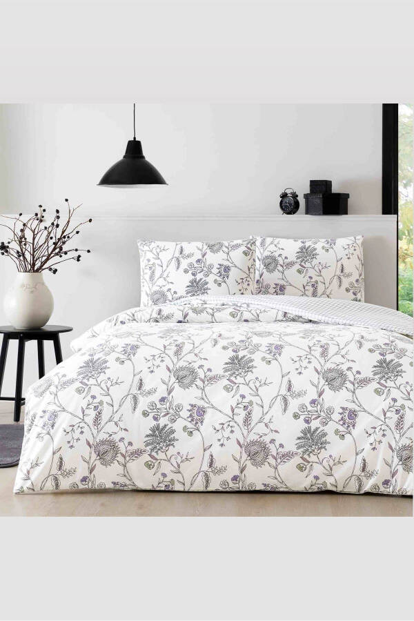 Rosie Double Bed Sleep Set White - Duvet Cover + Comforter + Pillow + Pillowcase - 3